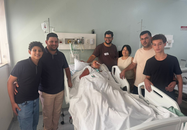 Dina Conceição contou com o apoio da família durante toda a internação